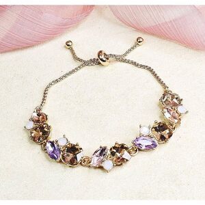 Banana Republic Gold-Tone Bracelet With Faux Pearls & Rhinestones